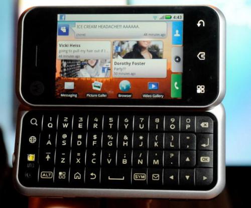 Hvordan tekst på skjermen av Motorola Backflip